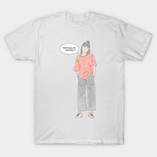 Minimalist Animal Girls T-Shirt